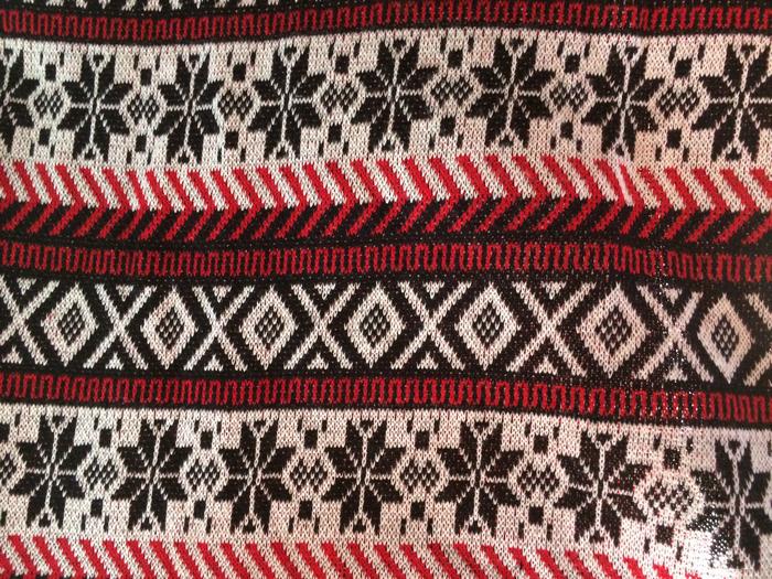 Woolen yarn jacquard fabric