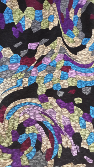 Seersucker printed fabric